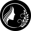 © Bijali - Elegant black and white portrait of a woman in a circular frame