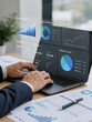 © Pakpong - Businessman analyzing financial dashboard, profitability, cash flow, revenue by product, expenses