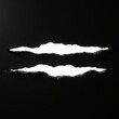 © Pete - Torn black paper reveals bright white background. Two rough horizontal gashes create a contrast effect. Textured surface shows damage, opening, or disruption.