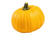 © PNG House - Single bright orange pumpkin with green stem isolated on black background squash gourd, Isolated On Transparent Background, Png Cut Out