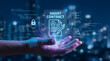 © Air stock - Businessman Holding Smart Contract Technology Interface with Blockchain Security Network