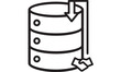 © Farjana - Database server with arrow pointer and checkbox icon for data workflow, backup, and secure system management