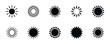 © Luna Visuals - A vibrant black sun icon with radiating rays, use for weather apps, summer designs, and conveying warmth or positive energy in a clean vector style. Vector illustration.