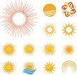 © aji - Collection of various sun symbols.