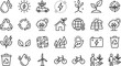 © monoara - Eco Friendly and Sustainable Energy Icon Set Featuring Renewable Resources Solar Power Recycling Global Warming Awareness and Green Technology Symbols for Environmental Conservation and Professional