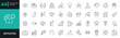 © hook  - Motivation line icon set. Positive, challenge, teamwork, personal growth, etc. Editable stroke. Vector illustration