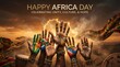 © Color Cultura - Hands celebrating africa day with unity culture and hope