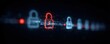 © Thi - The cyber security grid relies on a firewall for defense, utilizing encryption and authentication for the protection of every digital node.
