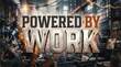 © Sadia - Powered by work typography with industrial gears and electrical energy