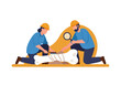 © Lunatix Studio - Archaeologists Excavating Large Fossil Bone at Dig Site