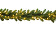 © Ciara - Isolated festive Christmas garland with green pine branches and warm string lights decoration