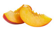 © Ciara - Isolated fresh vibrant peach fruit slices with sweet juicy pulp, perfect healthy summer snack.