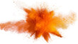 © Francisco - Isolated dynamic vibrant orange color powder explosion for abstract energetic designs