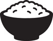 © MdMoziber - Minimal rice bowl vector icon for Asian food menus, restaurant branding, and modern design
