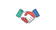 © sitiwarohh - Animated Handshake Icon Representing Collaboration, Agreement, and Partnership in Vibrant Colors