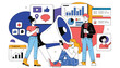 © KAZIBANNYA - People engaging with digital media and analytics