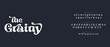 © Font - Elegant grainy display font typography with alphabet