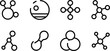 © MDmamun - Line style simple molecule and people icons on white background