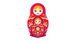© Guilherme - Russian nesting dolls, matryoshka dolls, set of five traditional wooden dolls, vector illustration
