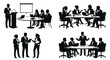 © Bijori - business meeting silhouettes with presentation and discussion