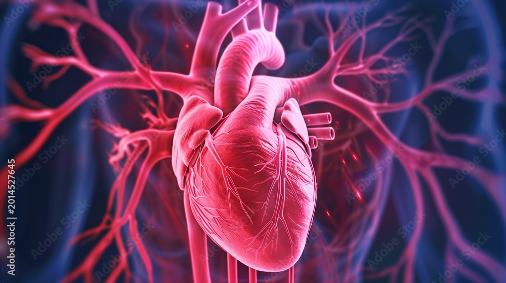 Myocardial Infarction 3D medical illustration, human heart anatomy ...