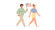 © Launa - People Walking Together Holding Flag of Liberia Celebrating Independence
