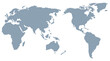 © Ibnu Gazali - Minimalist flat world map illustration showing all continents in a clean simple style for global business and travel design projects
