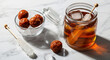 © Kittidet - Umeshu Ingredients drink, top view, fresh ingredient, banner