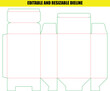 © Jashim - Professional tuck end box dieline template for custom packaging design and commercial product printing projects
