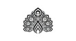 © Atok - Peacock Feather Mandala Design Black and White