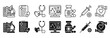 © Joniack - Clinical research icon set. Analysis and evidence symbol