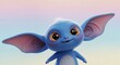 © Permen - Cute blue cartoon character with large ears and friendly expression