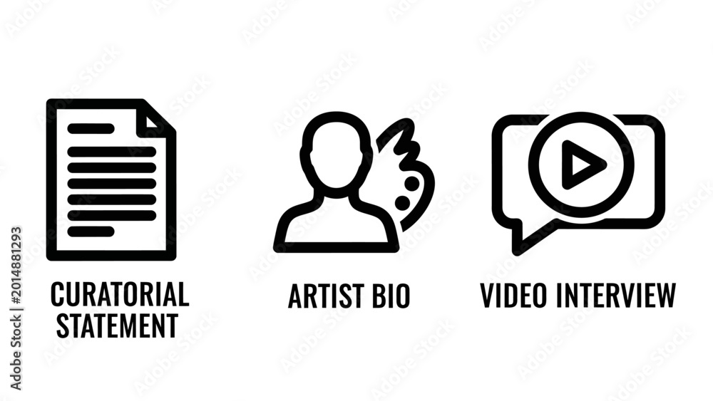 Curatorial Statement Artistic process icons: curatorial statement artist biography interview ...