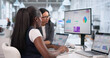 © Andrey Popov - Business Analyst Reviewing Financial Dashboard Data Carefully