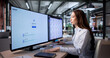 © Andrey Popov - Young Woman Managing Secure Cloud Data Transfer