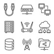 © Saha - Collection of computer network devices icons.