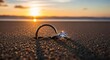 © RONNY - Engagement Ring on Sandy Beach at Sunset.