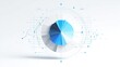 © MAGNIFIER - A modern radar chart clipart, performance tracking element, digital illustration, isolated on white background.