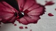 © Spk.Desain - Deep Burgundy Ink Drop Spreading on Textured Paper