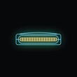 © anatolir - Video game cartridge vector icon illuminating with blue and yellow neon light