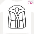 © iconqueen - Fur coat line icon, luxury Clothing concept. Vector graphics. Elegance in furs, clothes sign and editable stroke, outline style icon for mobile or web design.