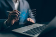 © STPDC Studio - Businessman select target goals strategic for business purpose, goal achievement and futuristic innovation for strategic planning. Strategic planning for business target concept.