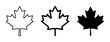 © Fahim - Canadian Maple Leaf Icons, Outline and Silhouette, Vector Graphics for National Symbols