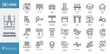 © Control New - structural engineering icon set. Including load bearing, structural integrity, beam design. outline icon set. vector illustration with editable stroke