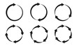 © Zhee-Graphic - pointed circular arrow from 1 to 6 equal parts. vector illustration isolated on white background.