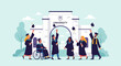 © Bakul - Diverse Graduates Celebrate University Graduation Day with Caps Tossed in Air