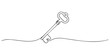 © Gerish - Continuous line drawing of a key minimalist one line art Key to success single line illustration for solution and achievement concept, House apartment rental for sale. The concept of privacy, security
