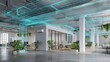 © Fauzi - Modern office space with integrated digital HVAC system projection