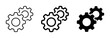 © Designhoost Ltd - Gear Icons Set, Mechanical Cogwheel Symbols, Engineering Mechanism Design Elements