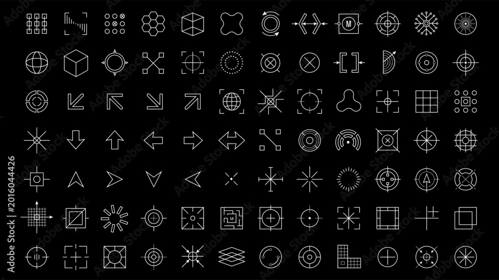 Micrographics Labels Industrial blueprint drafting and micrographics symbols Stock Vector ...